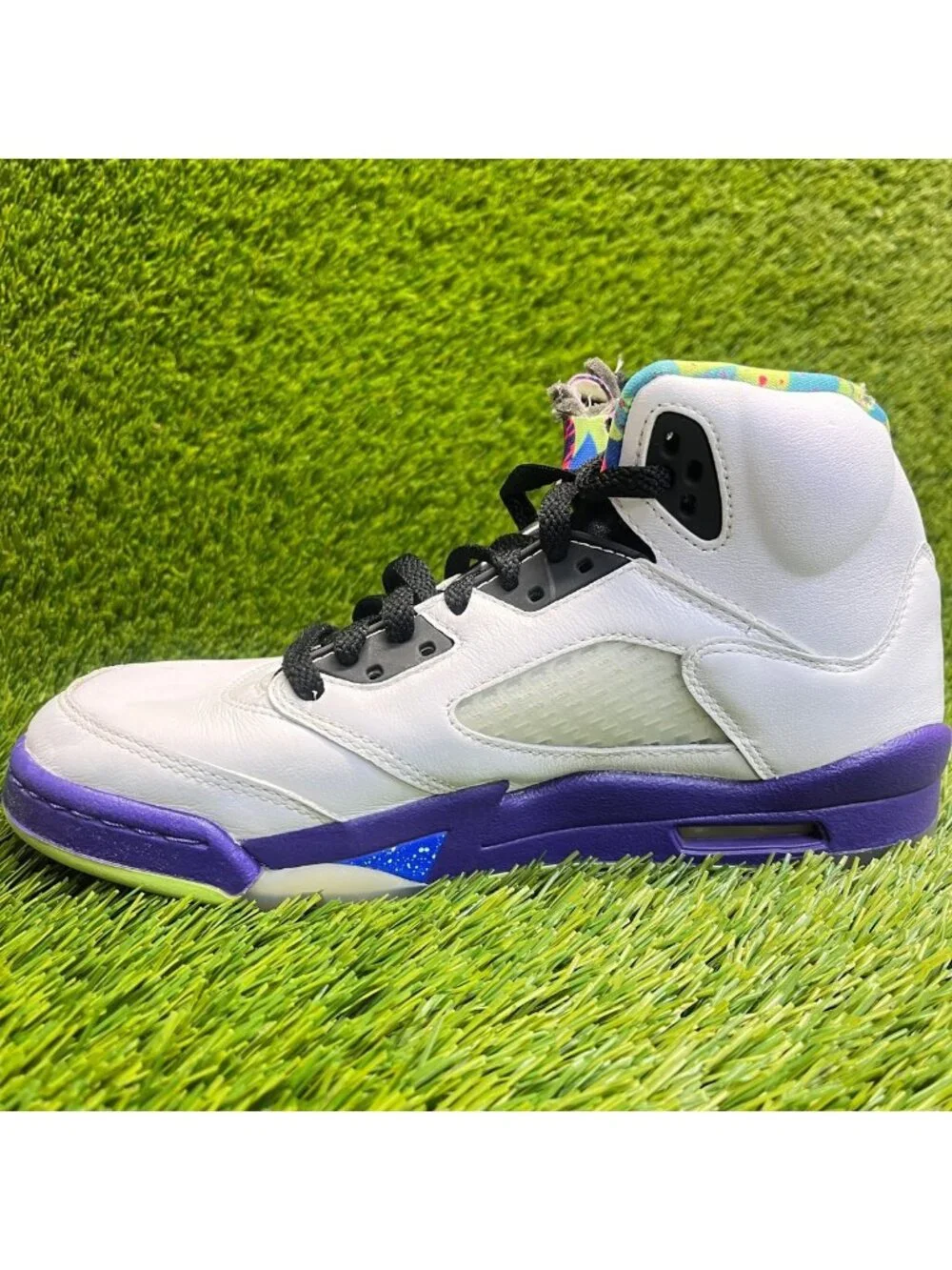 Nike Air Jordan 5 Retro GS Girls Size 6.5Y White Pink Basketball Shoes Sneakers